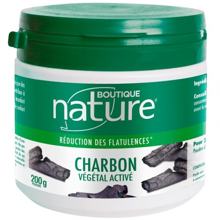Charbon vegetal active - Flatulences - 200g poudre - Boutique Nature