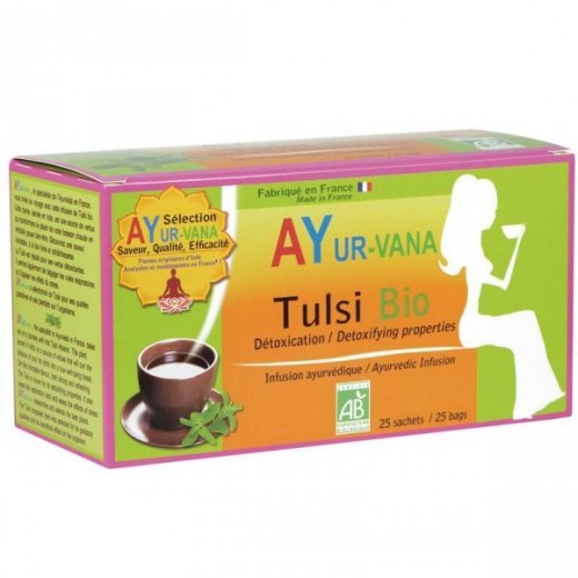 INFUSION TULSI BIO - Relaxation, Stress Immunité - 25 sach - Ayur-Vana