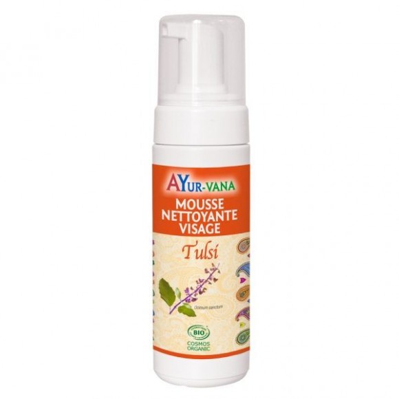 MOUSSE NETTOYANTE visage Tulsi délicat et protecteur Bio 150 ml - Ayur-Vana- AyurVana