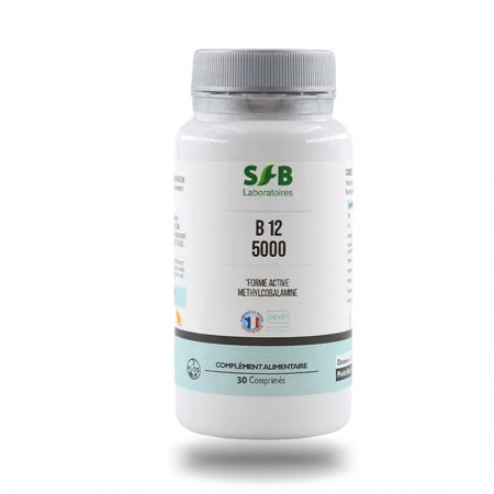 VITAMINE B12 5000 METHYLCOBALAMINE 30 comprimés SFB