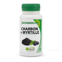 CHARBON + MYRTILLE  - Flatulence digestion - 120gel  - MGD Nature