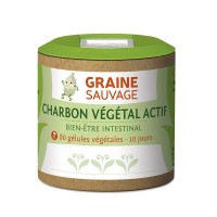 Charbon Végétal Actif Bien-être intestinal- 80 gél. - Graine Sauvage