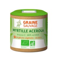 Myrtille - Acérola Bio vision et immunité -  90 gél. - Graine Sauvage