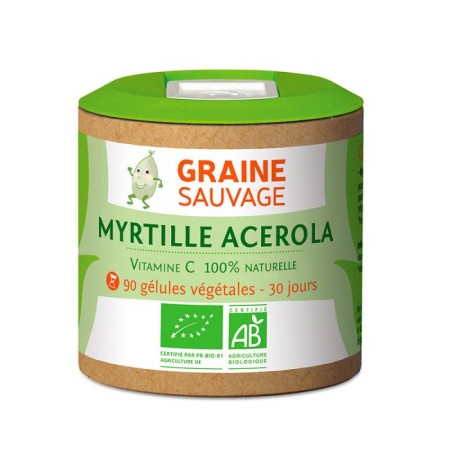 Myrtille - Acérola Bio vision et fatigue - 90 gél. - Graine Sauvage