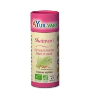 SHATAVARI Bio soutien intime féminin 60 gél. - Ayurvana Ayur Vana