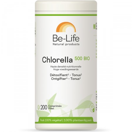 Chlorella 500 - 200 tabs. détox et stimulant - Be-Life Par BIO-LIFE