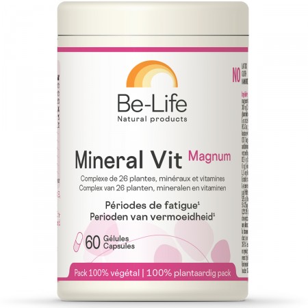 Minéral Vit Magnum 60 gél. fatigue intense Be-Life Par BIO-LIFE