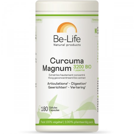 Curcuma Magnum 3200 + pipérine 180 gél. - Be-Life Par BIO-LIFE