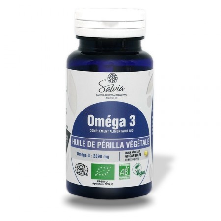 OMEGA 3 Périlla Vegan - 60 caps Bio Huile végétale - Salvia Nutrition