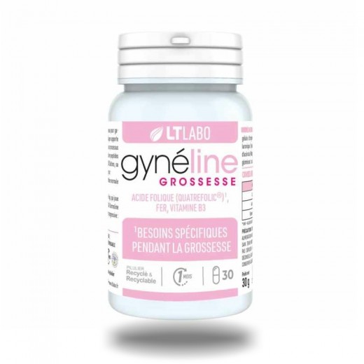 GYNELINE GROSSESSE - 30 gel- Vitamines & Minéraux Prénatals - LT LABO