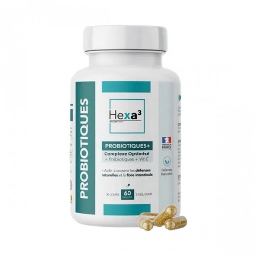 PROBIOTIQUES + - 10 Mds UFC - Équilibre Intestinal - HEXA3