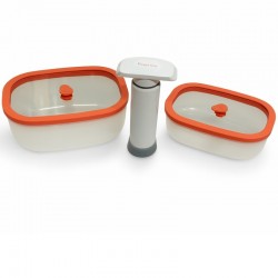 Fresko Lot : Boîtes sous vide 2 boîtes 0.5 0.9L et 1 pompe - AirBlock- Airblock