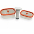 FreskoLot : Boîtes sous vide 2 boîtes 0.5 0.9L et 1 pompe - AirBlock- Airblock