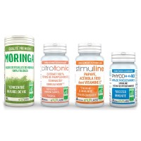 Lot Hiver - 4 produits - Moringa poudre., spiru, EPP, Vit. C, Lt LAbo
