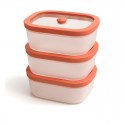 Fresko lot de 3 Boîtes sous vide 0,5L  couv. verre trempé - AirBlock- Airblock