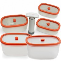 Super Lot 5 boîtes Fresko : 2 x 0.5 - 0.9 - 1.4 - 2.3L et 1 pompe - AirBlock