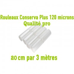 FoodVac 4 rouleaux de 3m de sachets gauffré larg  20cm - Airblock