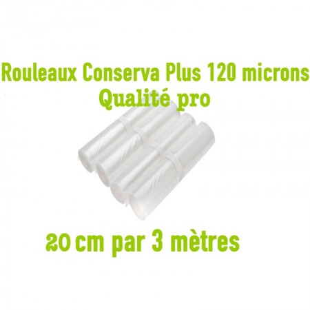 FoodVac 4 rouleaux de 3m de sachets gauffré larg 20cm - Airblock FoodVac 4 rouleaux de 3m de sachets gauffré larg 20cm - Airblock