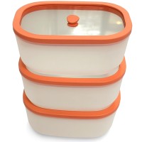 lot de 3 Boîtes sous vide 1,4L Fresko couv. verre trempé - AirBlock