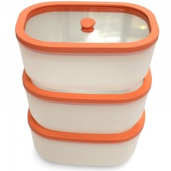 Freskolot de 3 Boîtes sous vide 2,3L couv. verre trempé - AirBlock