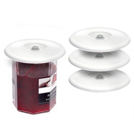 Couvercle x 4 à vide - 13,5 cm sur bocaux de 6 à 12 cm- Airblock Couvercle x 4 à vide - 13,5 cm sur bocaux de 6 à 12 cm- Airblock