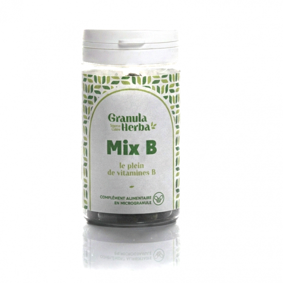 MIX B - 60 gélules - 8 vitamines B - Granula Herba - Source Claire