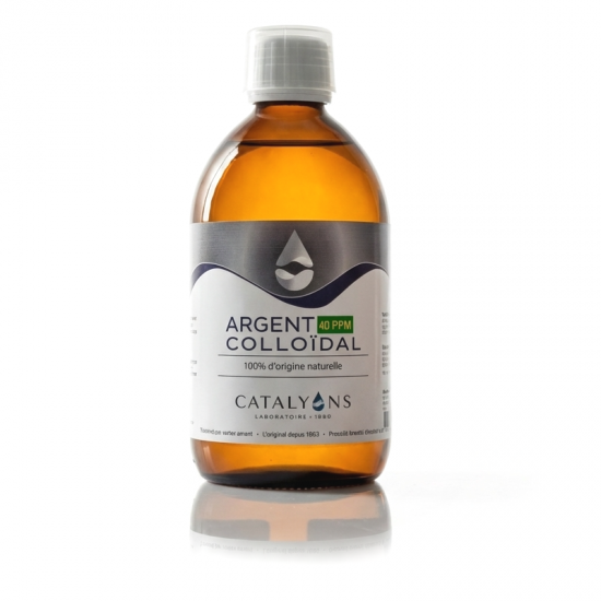 ARGENT COLLOÏDAL 40 ppm 500 ml - Oligo-Élément - Catalyons