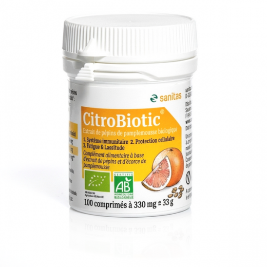 CITROBIOTIC BIO - 100 comprimés Immunité et Vit C - Sanitas
