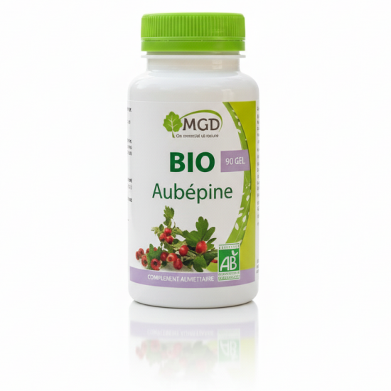 AUBÉPINE BIO, 90 gél. - Relaxation et Sommeil - MGD Nature