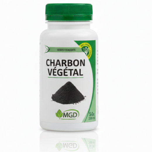 CHARBON VÉGÉTAL ACTIVÉ, 120 gél. - Confort Intestinal - MGD Nature