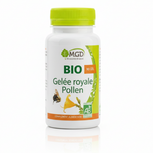 GELÉE ROYALE + POLLEN BIO 90 gél. - Défenses Naturelles - MGD Nature