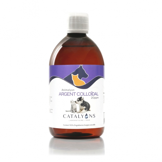 ANIMALYON ARGENT COLLOÏDAL 20 PPM Soin Animaux - 500ml - Catalyons