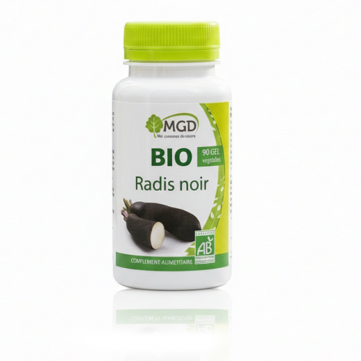 RADIS NOIR - 90 gél. - Digestion & Détox Foie - MGD Nature