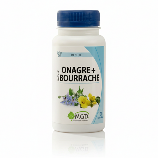 ONAGRE + BOURRACHE - 120 caps - Peau et Équilibre - MGD Nature