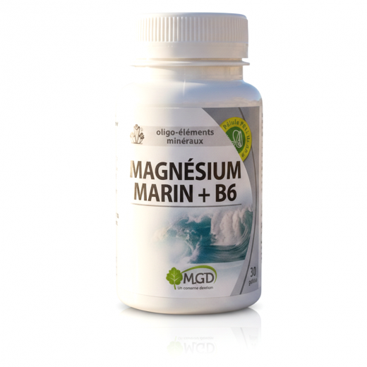 MAGNÉSIUM MARIN + B6 - 30 gél. - Anti-Fatigue - MGD Nature