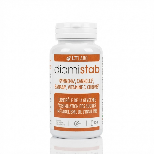 DIAMISTAB 120 capsules - Contrôle de la Glycémie Métabolisme - LT Labo