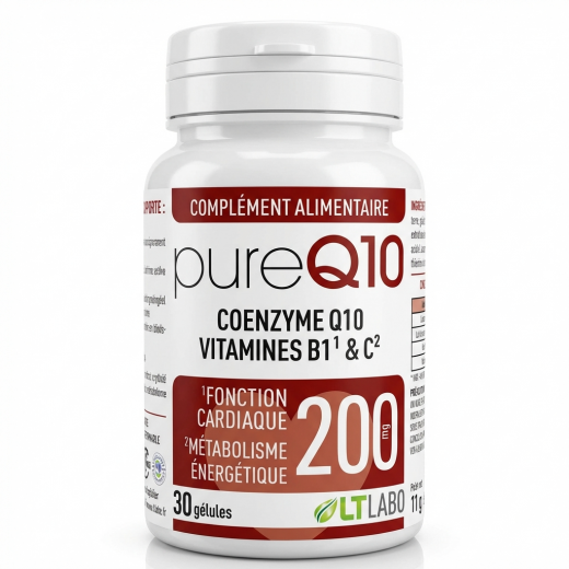 PURE Q10 - 30 gél. - Énergie & Fonction Cardiaque - LT Labo
