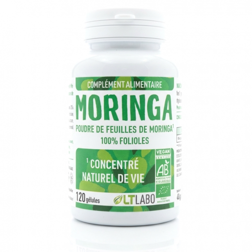 MORINGA BIO 120 caps - Énergie Vitalité Fonctions Cognitives - LT Labo