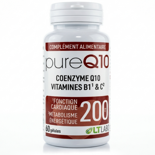 PURE Q10 - 60 gél. - Coenzyme Q10 Fermentation - LT Labo