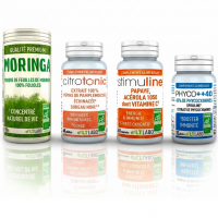 Lot Hiver - 4 produits - Moringa poudre., spiru, EPP, Vit. C, Lt LAbo
