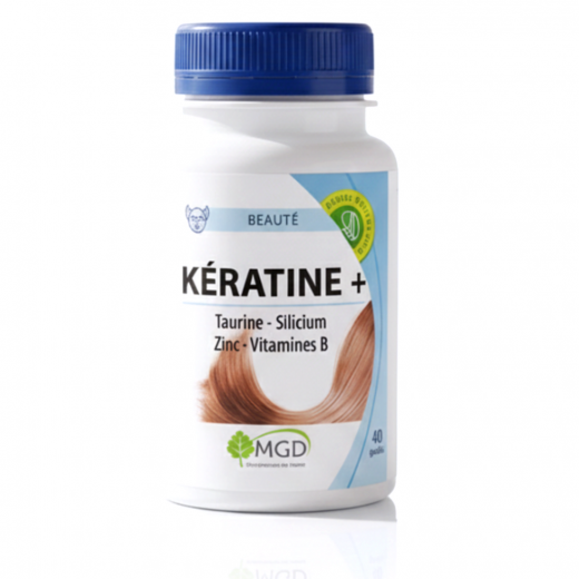 KÉRATINE + 40 gél. - Force Cheveux  Ongles - MGD Nature