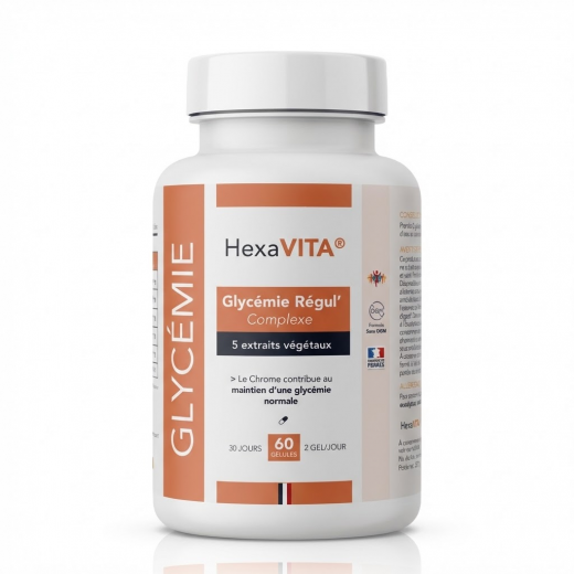 GLYCÉMIE RÉGUL' - 60 gél - Équilibre du Sucre - Hexa3
