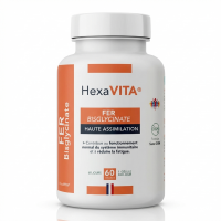 FER BISGLYCINATE - 60 gél. - Énergie & Immunité - Hexa3
