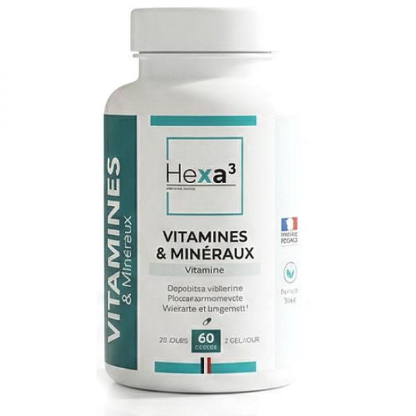 VITAMINES + MINÉRAUX - Formule Tonus - 60 gélules - Hexa3