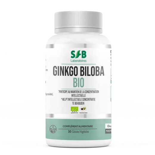 GINKGO BILOBA BIO - 30 gél. - Mémoire & Circulation - SFB