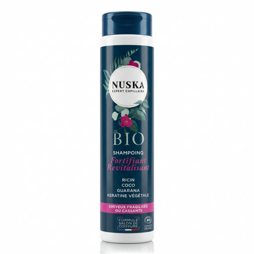 SHAMPOING CHEVEUX FRAGILISÉS FORTIFIANT BIO - Énergie et Vigueur - NUSKA