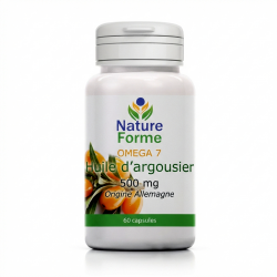 HUILE D'ARGOUSIER - Hydratation et Oméga-7 - 60 Caps - Nature forme