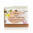 SAVON AVOCAT ARGILE ROSE Peaux Matures et Sensibles 110g - WHENUA