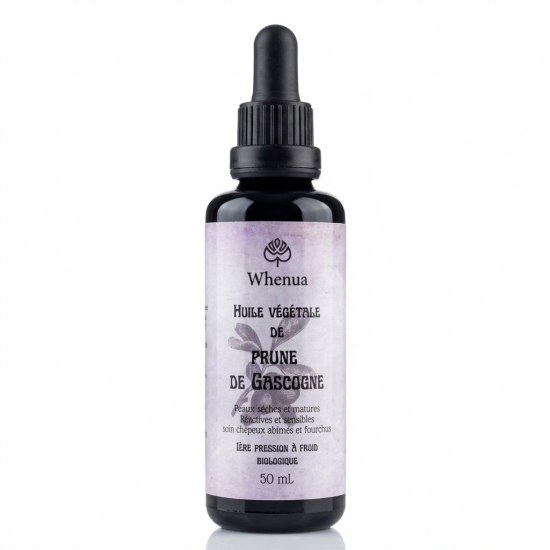 HUILE DE PRUNE DE GASCOGNE Bio Pure & Vierge 50ml - WHENUA