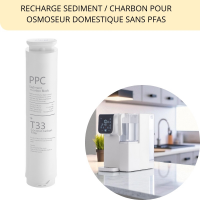 CARTOUCHE SÉDIMENT & CHARBON OSMOSEUR DOMESTIQUE L'EAU-LAVIE